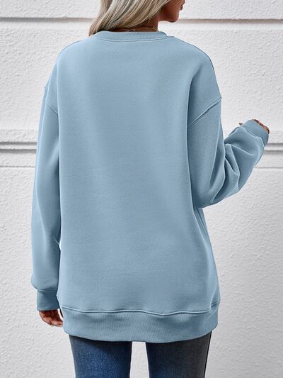 MERRY CHRISTMAS Round Neck Long Sleeve Sweatshirt